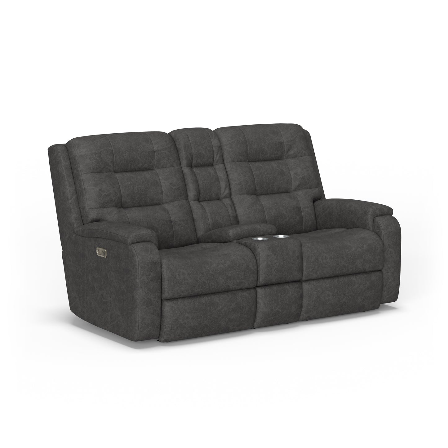 Flexsteel Arlo Power Reclining Loveseat with Console & Power Headrests & Lumbar