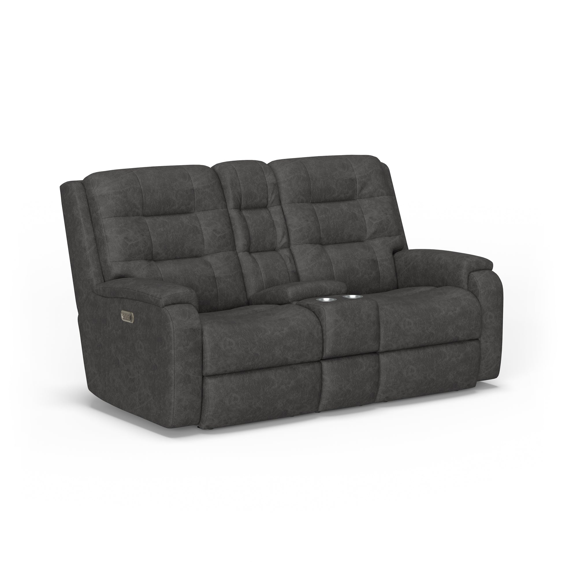 Flexsteel Arlo Power Reclining Loveseat with Console & Power Headrests & Lumbar