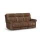 Flexsteel Alexander Power Reclining Sofa with Console, Power Headrest & Lumbar