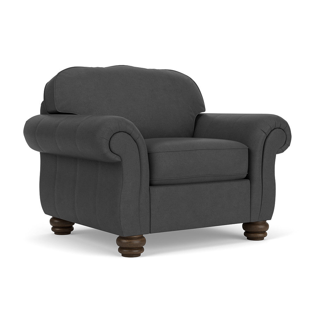 Bexley Leather Chair - Steel