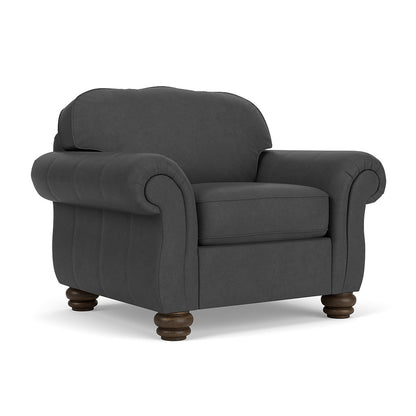 Bexley Leather Chair - Steel