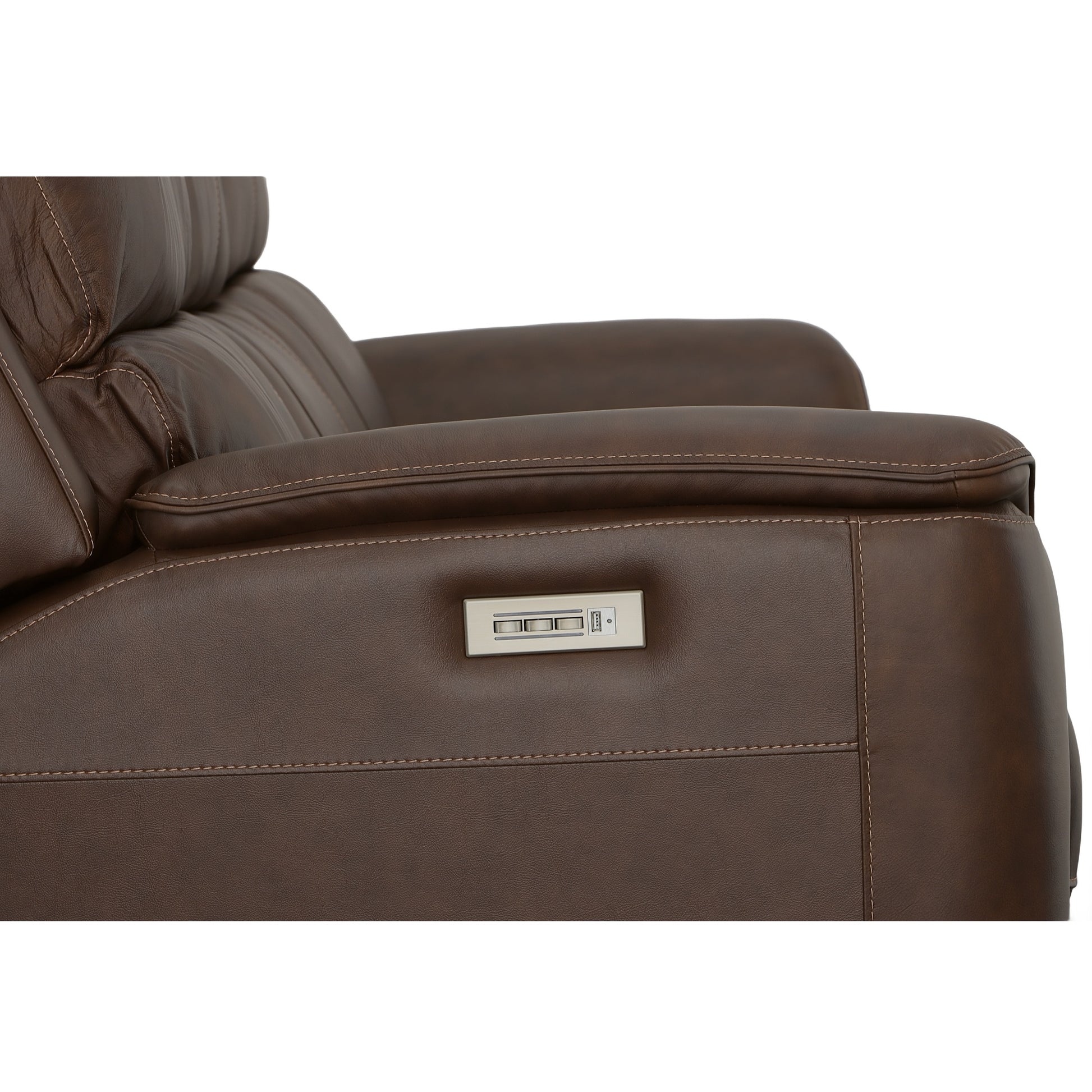 Flexsteel Henry Power Reclining Sofa with Power Headrests & Lumbar