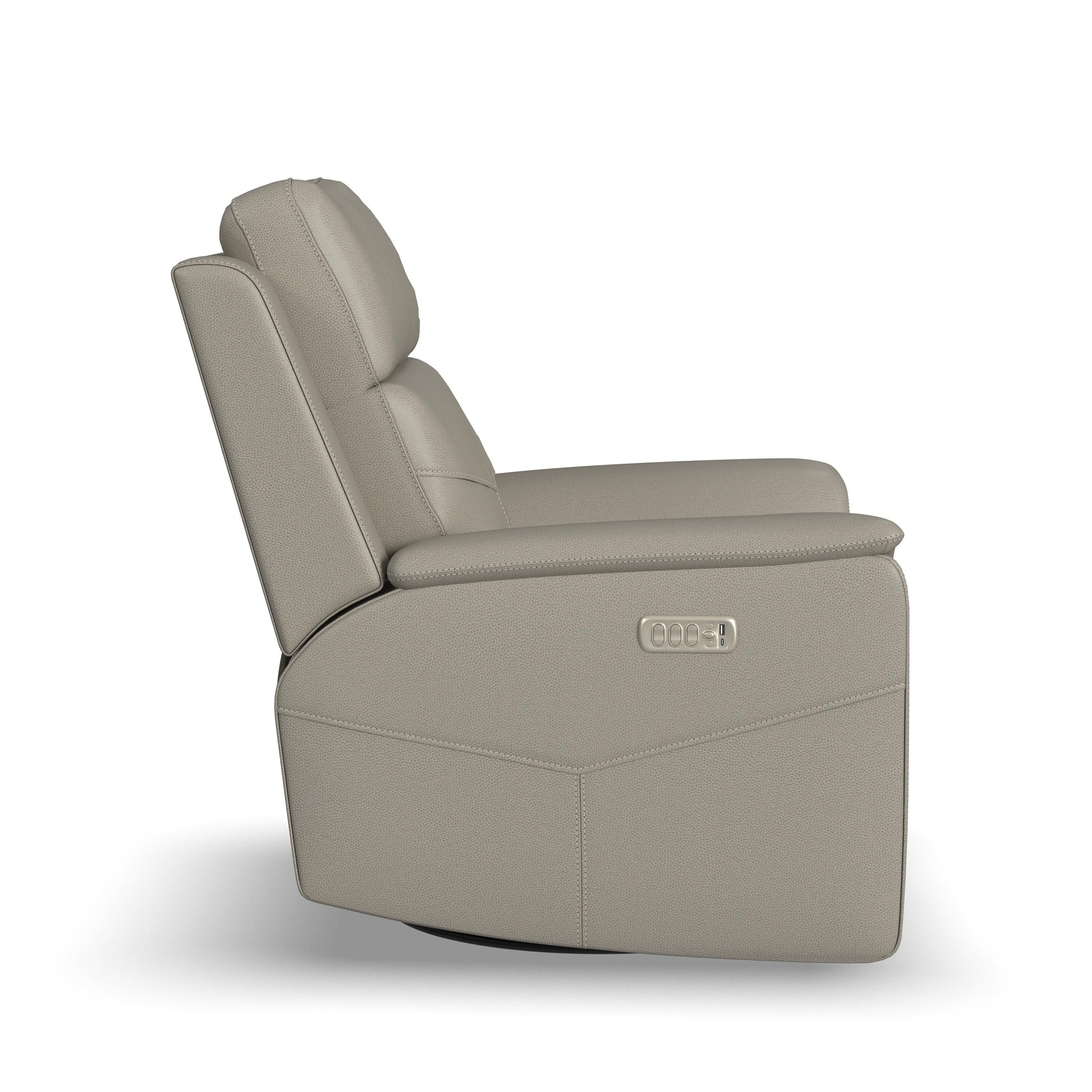 Flexsteel Vernon Power Swivel Gliding Recliner with Power Headrest, Lumbar, Heat & Massage