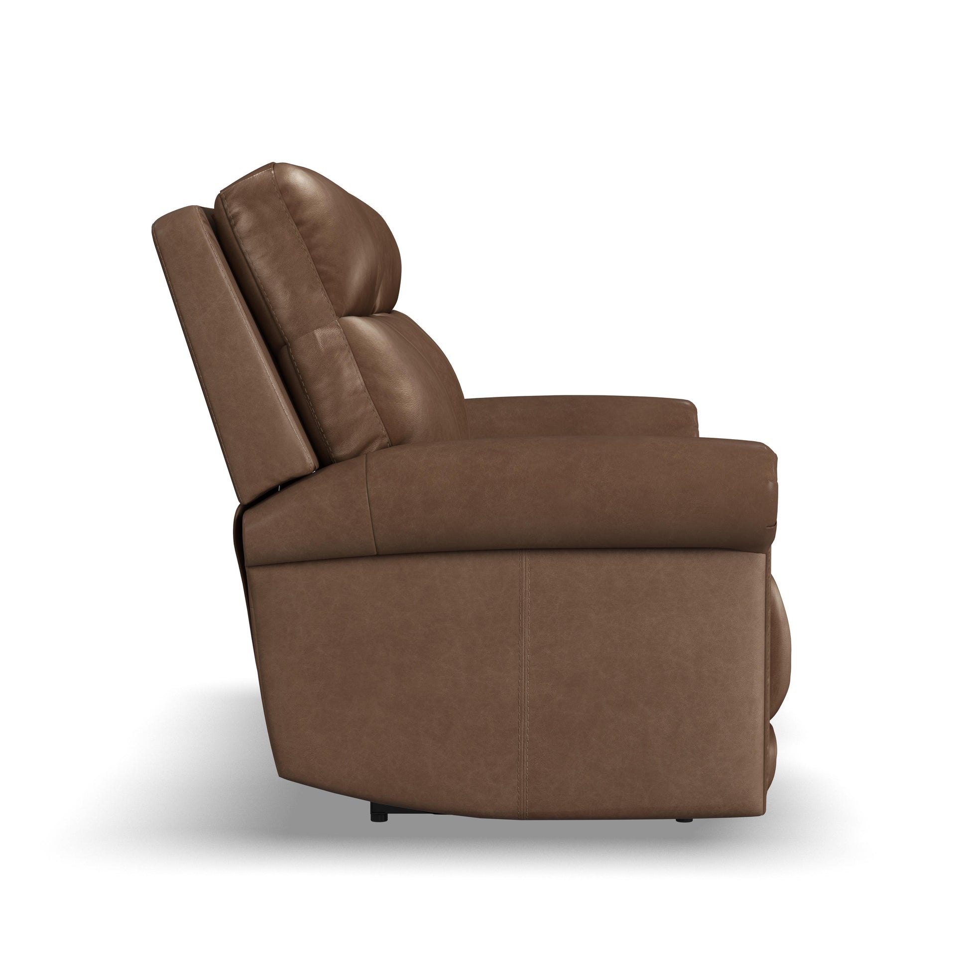 Flexsteel Alexander Power Reclining Loveseat with Console, Power Headrest & Lumbar