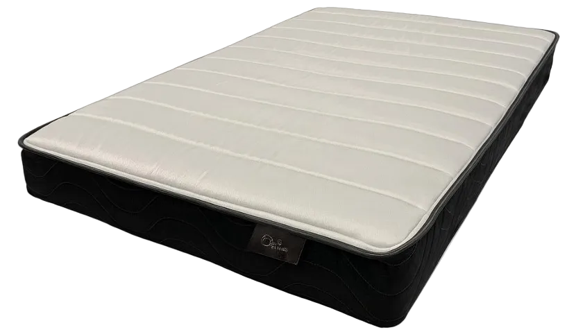 Mattress with a visible brand logo on a white background