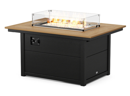 Rectangle 34" x 46" Fire Pit Table Two Tone
