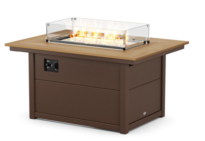 Rectangle 34" x 46" Fire Pit Table Two Tone
