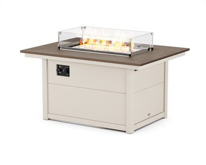 Rectangle 34" x 46" Fire Pit Table Two Tone