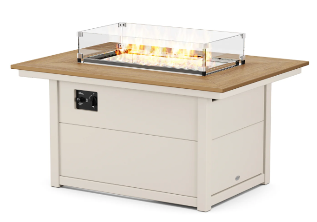 Rectangle 34" x 46" Fire Pit Table Two Tone
