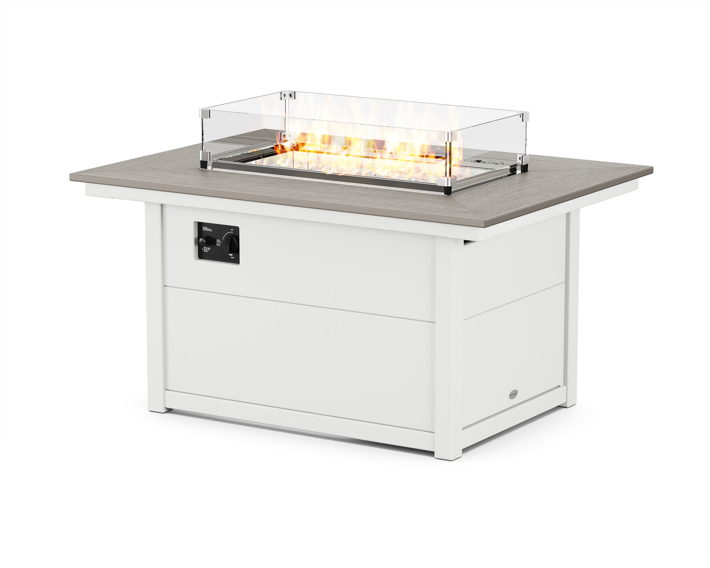 Rectangle 34" x 46" Fire Pit Table Two Tone