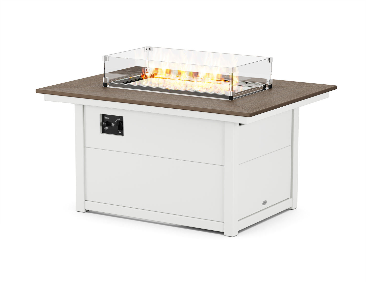 Rectangle 34" x 46" Fire Pit Table Two Tone
