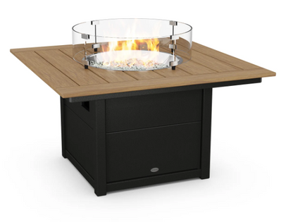 Square 42" Fire Pit Table Two Tone