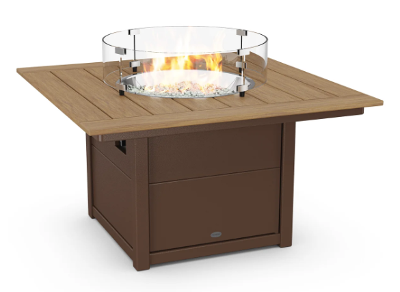 Square 42" Fire Pit Table Two Tone