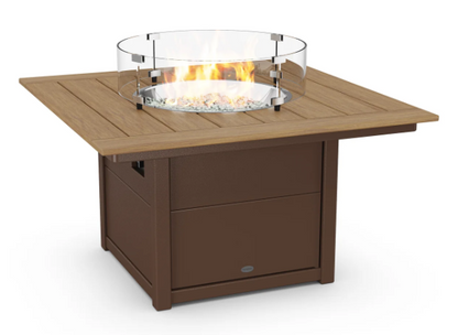 Square 42" Fire Pit Table Two Tone