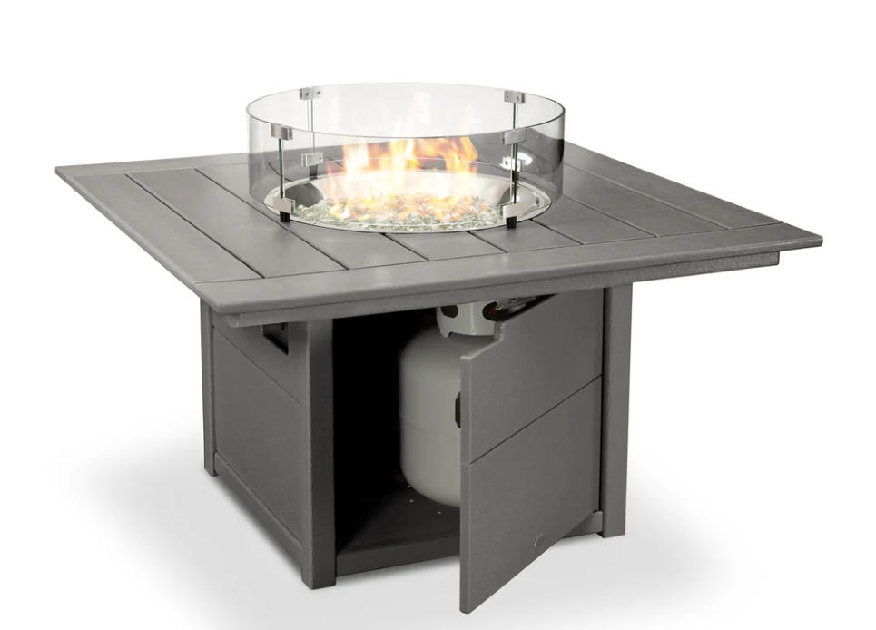 Square 42" Fire Pit Table Two Tone