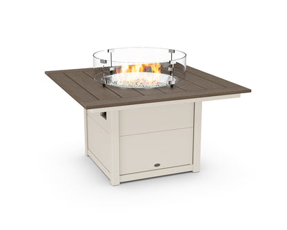 Square 42" Fire Pit Table Two Tone