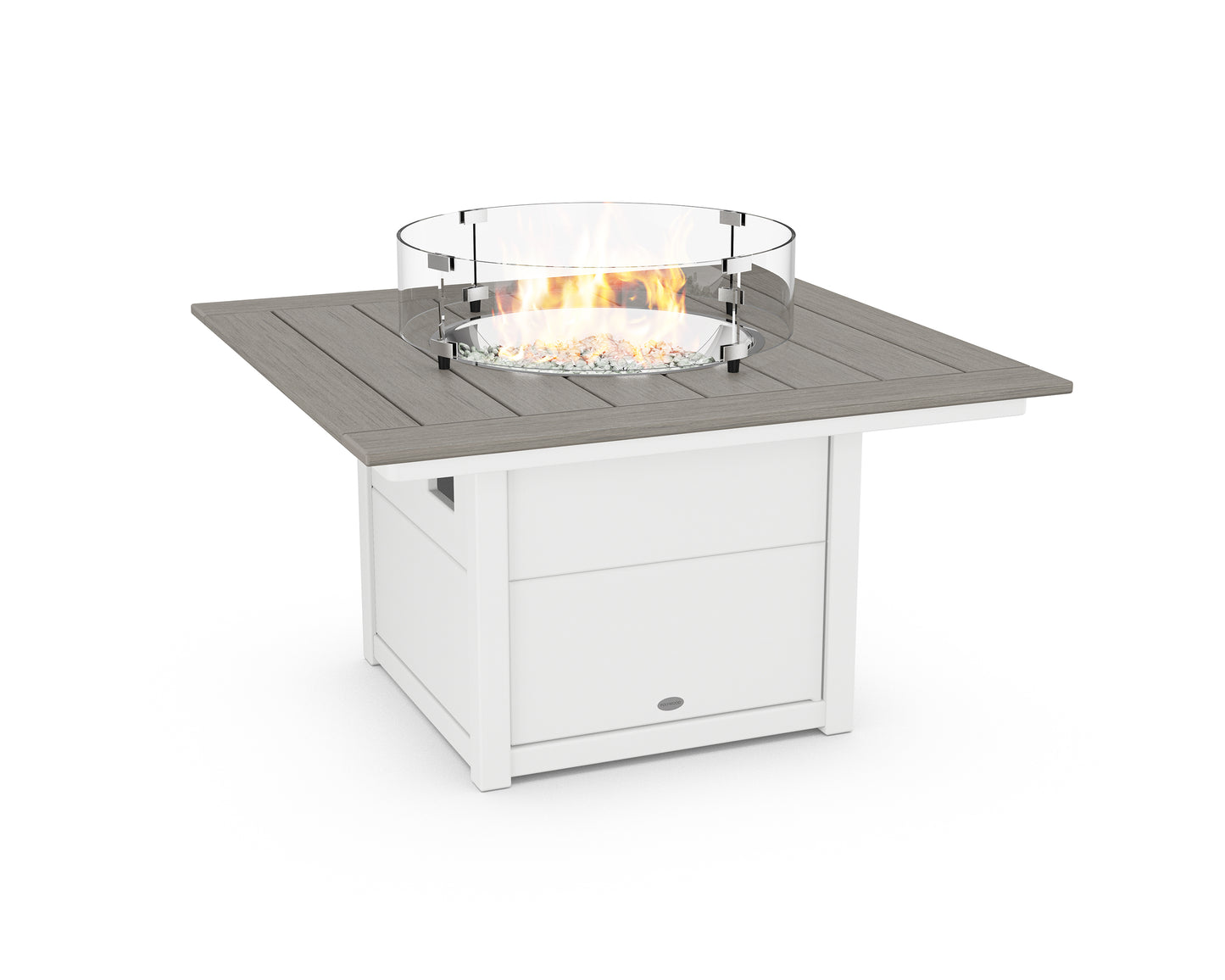 Square 42" Fire Pit Table Two Tone