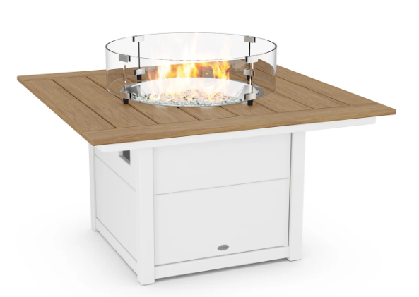 Square 42" Fire Pit Table Two Tone