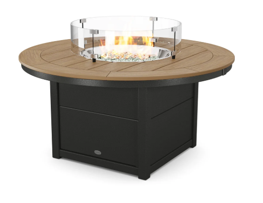 Round 48" Fire Pit Table Two Tone