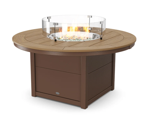 Round 48" Fire Pit Table Two Tone