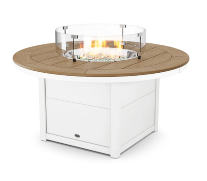 Round 48" Fire Pit Table Two Tone