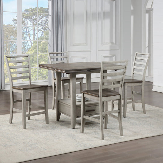 Abacus 5pc Drop-Leaf Counter Dining Set