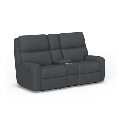 Flexsteel Rio Power Reclining Loveseat with Console