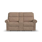 Flexsteel Bernard Power Reclining Loveseat with Console, Power Headrest, & Lumbar
