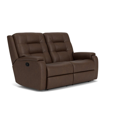 Arlo Leather Reclining Loveseat - Chocolate