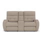 Flexsteel Strait Power Reclining Loveseat with Console & Power Headrests
