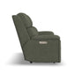 Flexsteel Porter Power Reclining Loveseat with Console, Power Headrest, & Lumbar