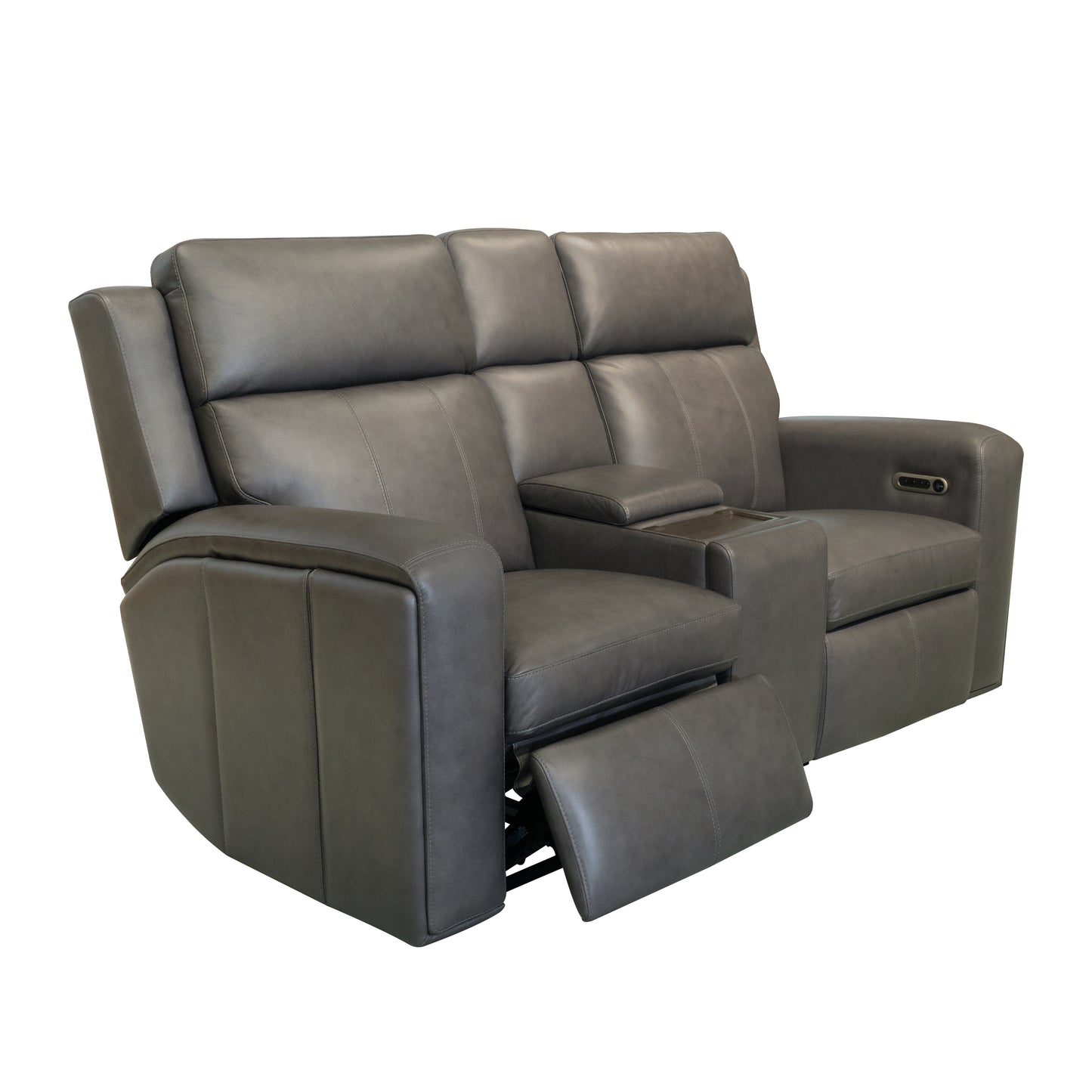 Flexsteel Wyatt Power Reclining Loveseat with Console & Power Headrests & Lumbar