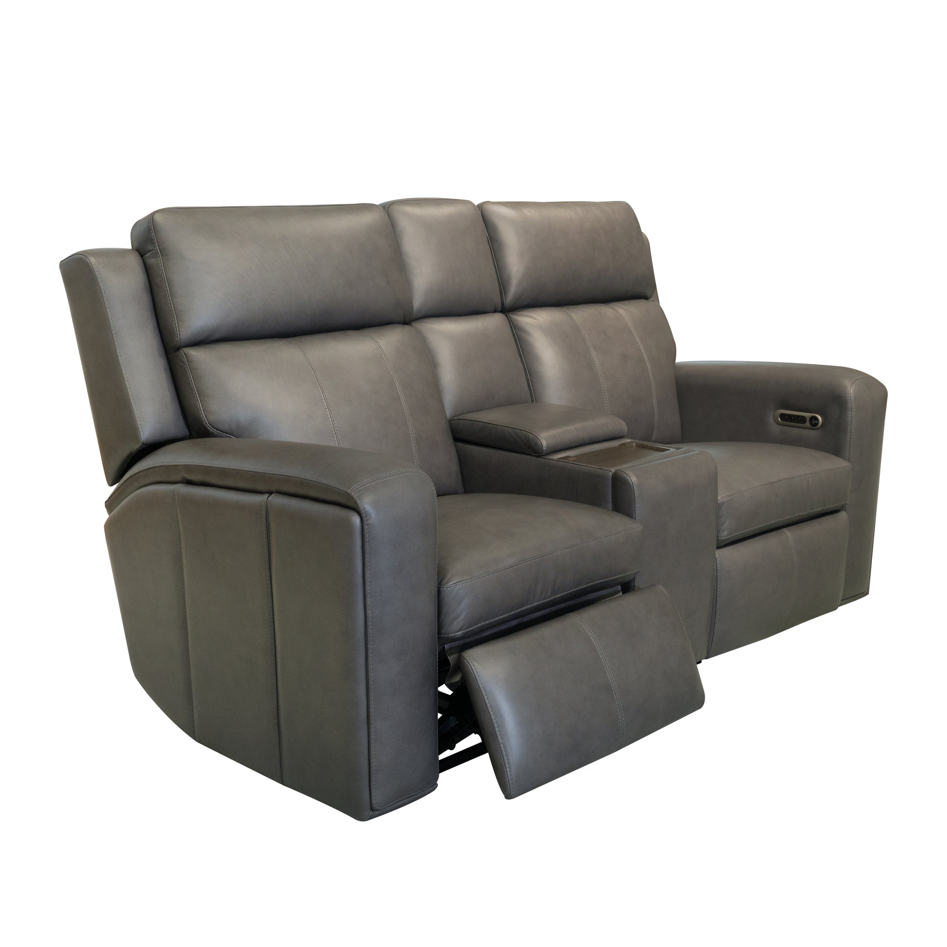 Flexsteel Wyatt Power Reclining Loveseat with Console & Power Headrests & Lumbar