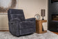 Flexsteel Sophisticated Power Swivel Gliding Recliner with Power Headrest & Lumbar