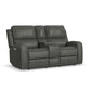 Flexsteel Linden Power Reclining Loveseat with Console & Power Headrests & Lumbar