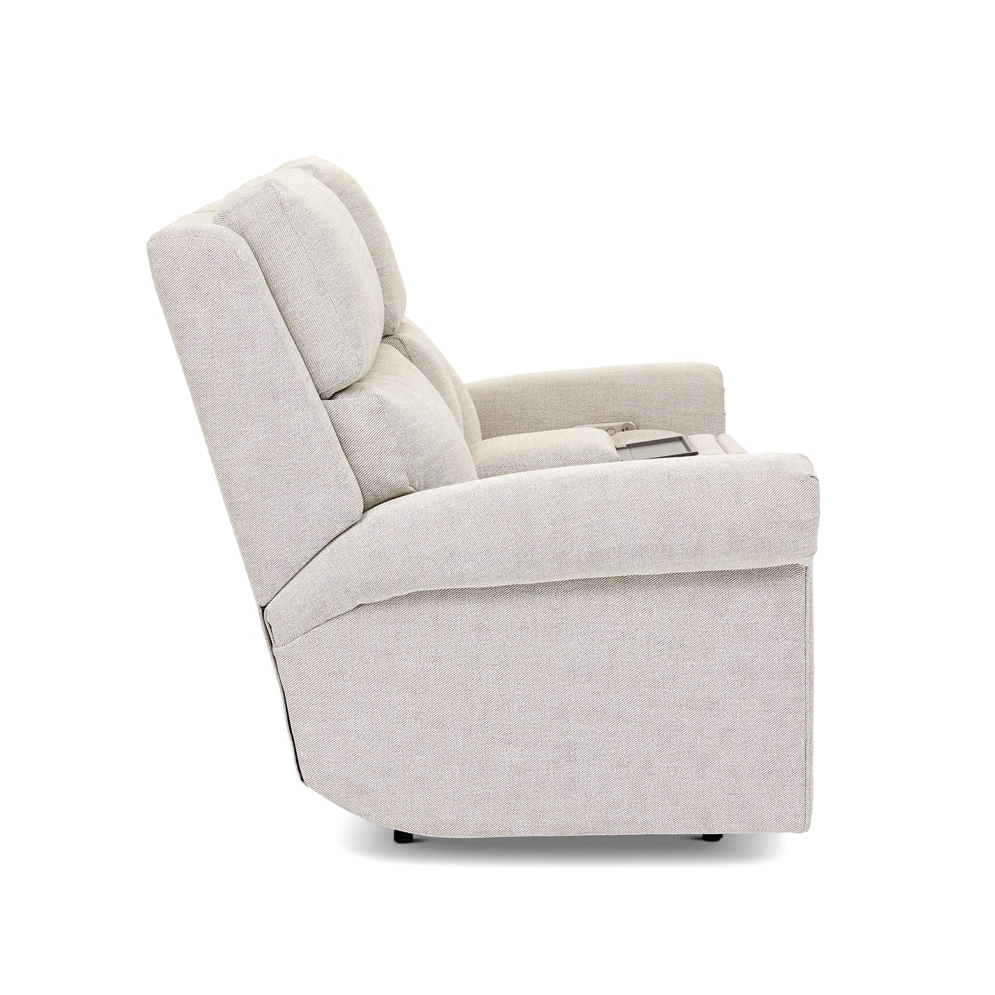 Flexsteel Bernard Power Reclining Loveseat with Console, Power Headrest, & Lumbar