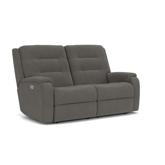 Arlo Power Reclining Loveseat with Power Headrests - Coal