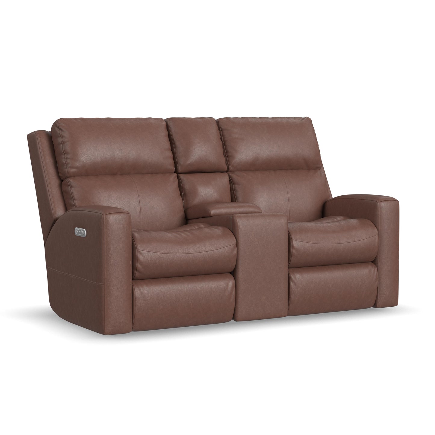 Flexsteel Score Power Reclining Loveseat with Console & Power Headrests & Lumbar