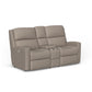 Flexsteel Catalina Power Reclining Loveseat with Console & Power Headrests