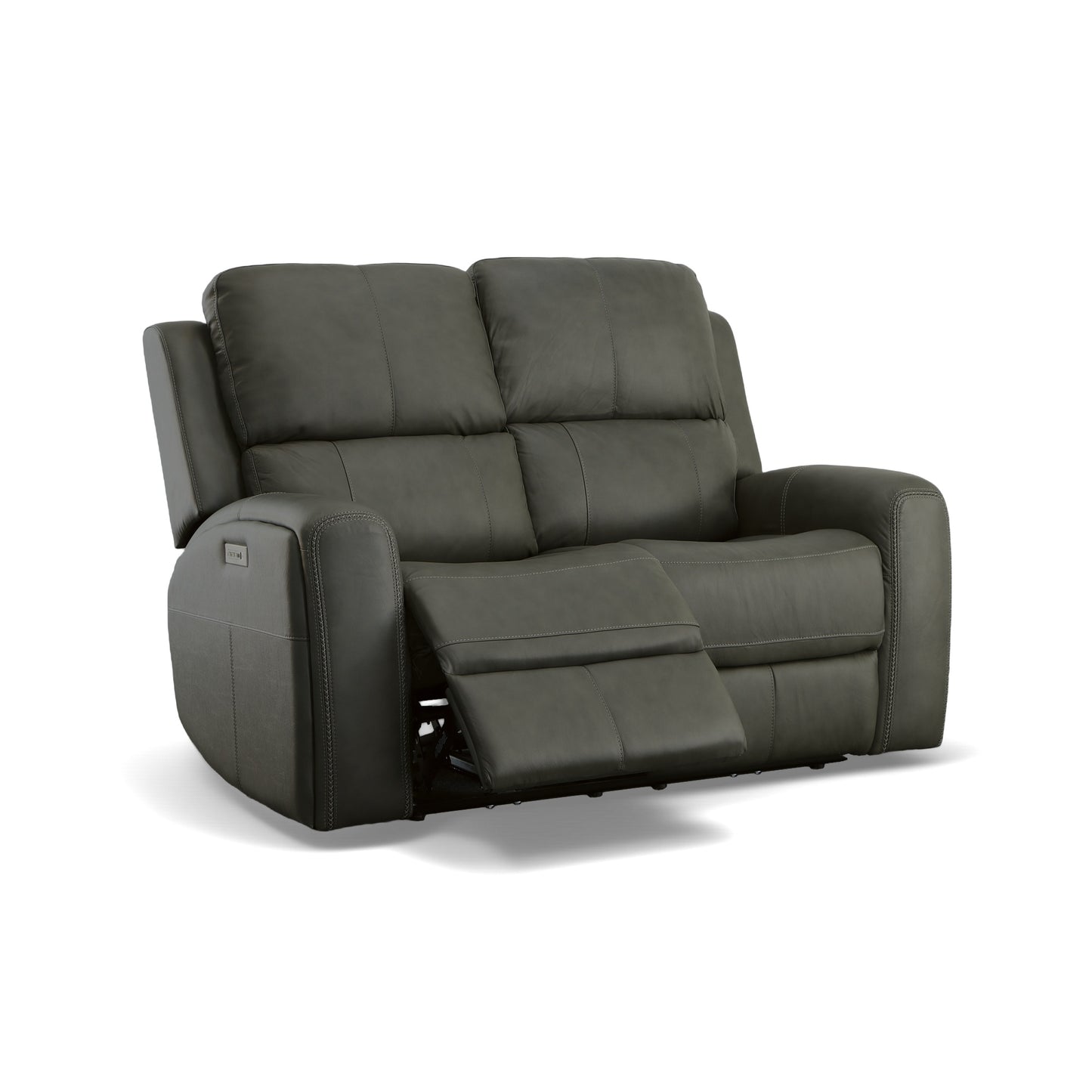 Flexsteel Linden Power Reclining Loveseat with Power Headrests & Lumbar