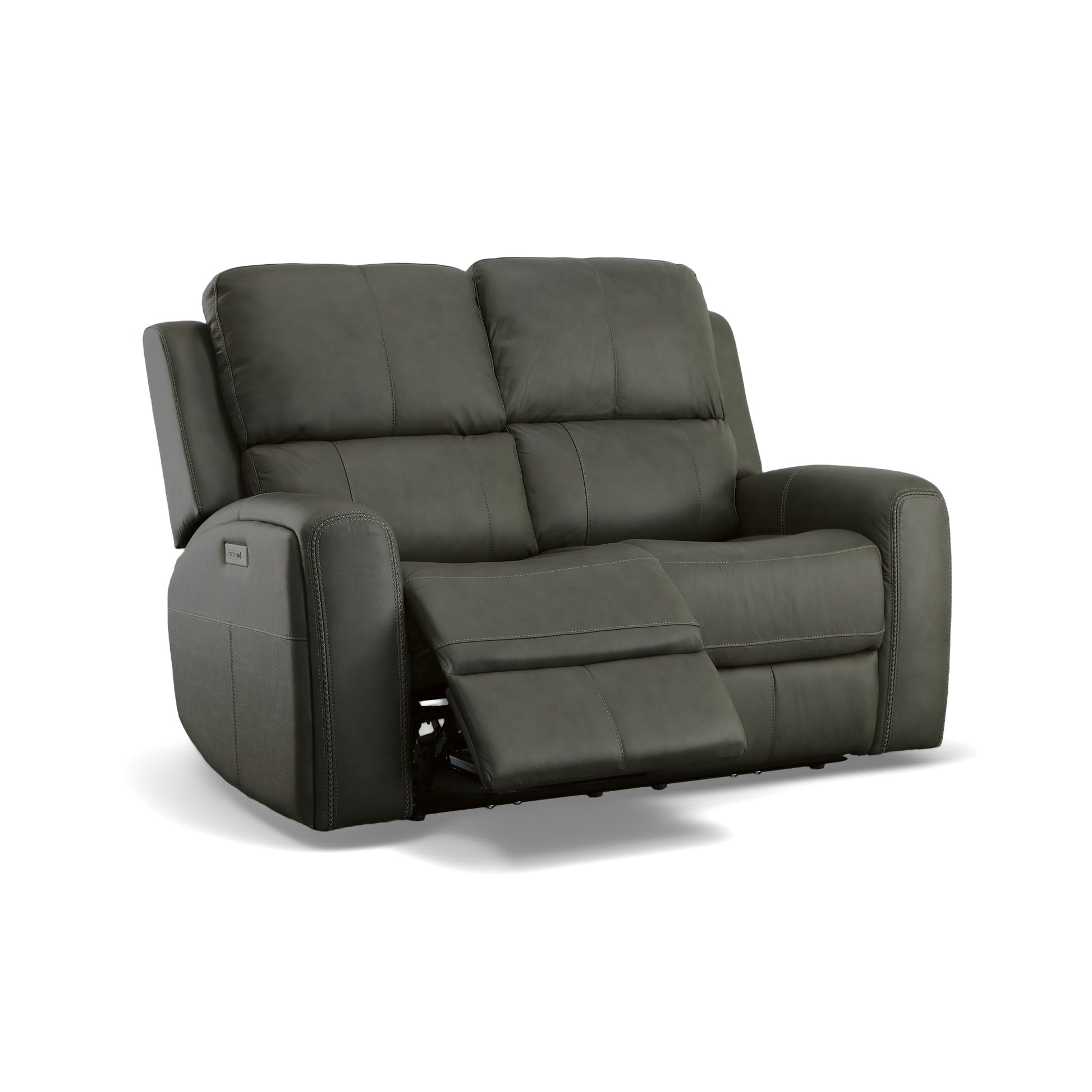 Flexsteel Linden Power Reclining Loveseat with Power Headrests & Lumbar