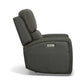 Flexsteel Linden Leather Power Recliner with Power Headrest & Lumbar