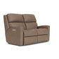 Catalina Leather Power Reclining Loveseat with Power Headrests - Mushroom