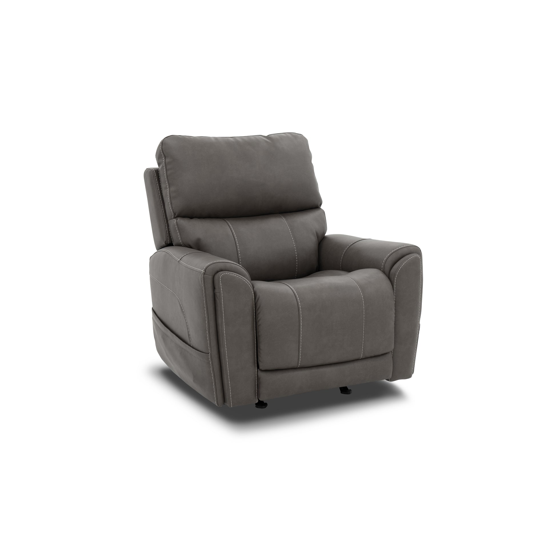 Flexsteel Carter Power Rocking Recliner with Power Headrest, Lumbar, Heat & Massage