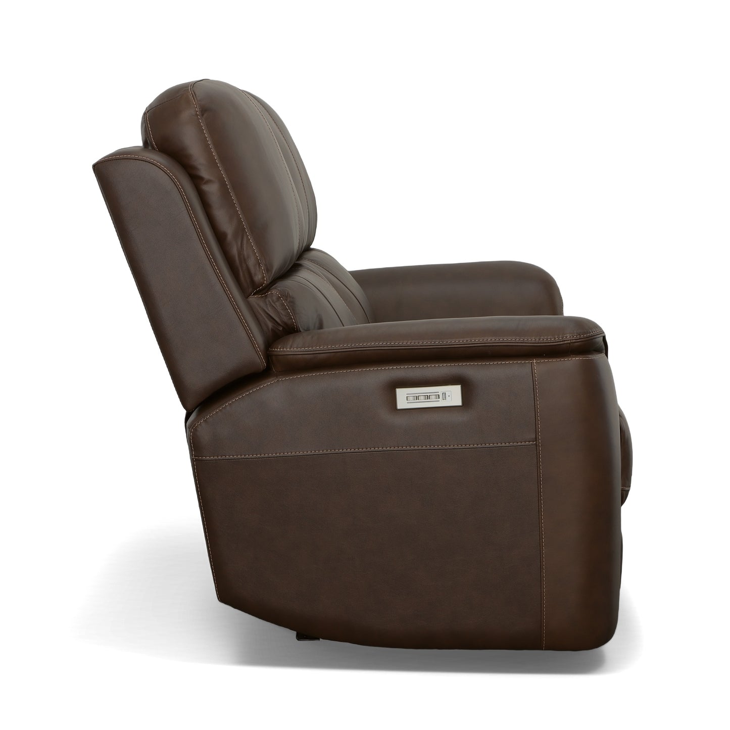 Flexsteel Henry Power Reclining Loveseat with Power Headrests & Lumbar