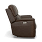 Flexsteel Henry Power Reclining Loveseat with Power Headrests & Lumbar