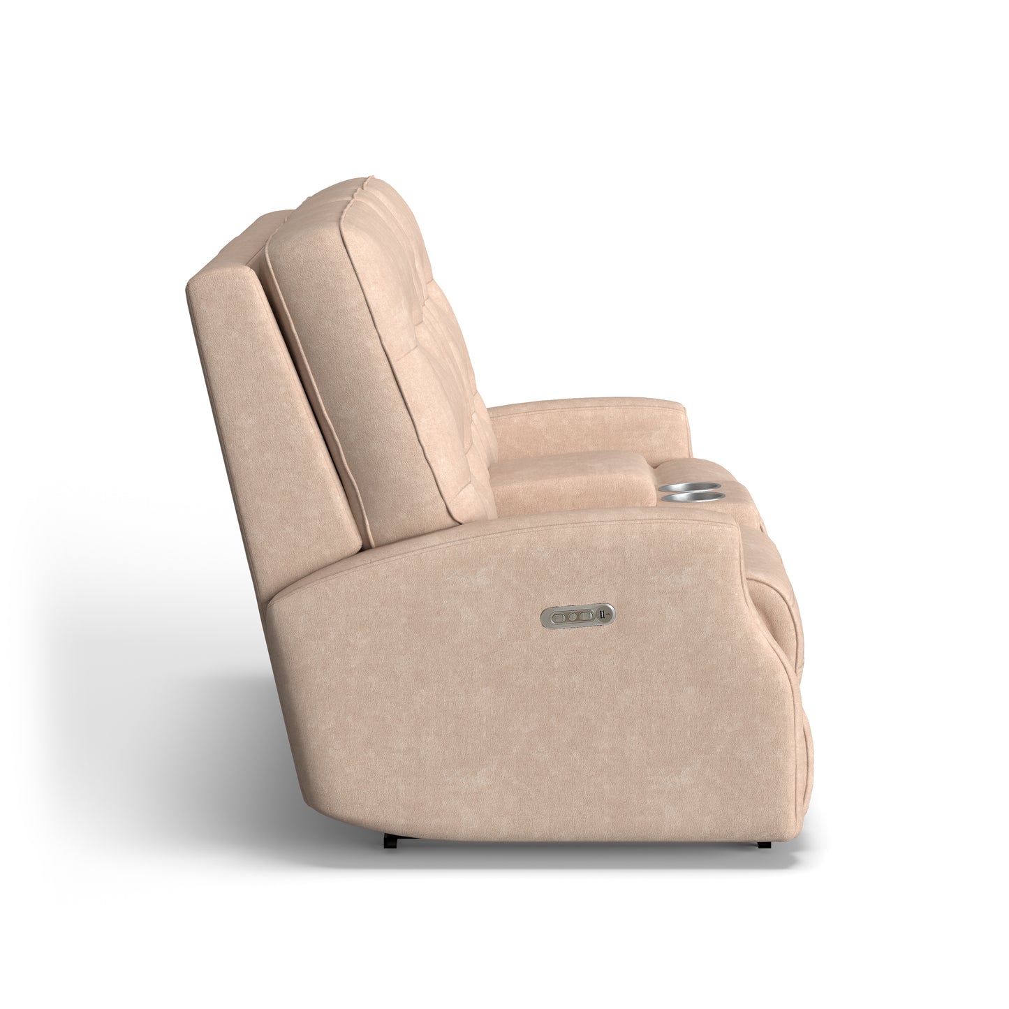 Flexsteel Devon Power Reclining Loveseat with Console & Power Headrests