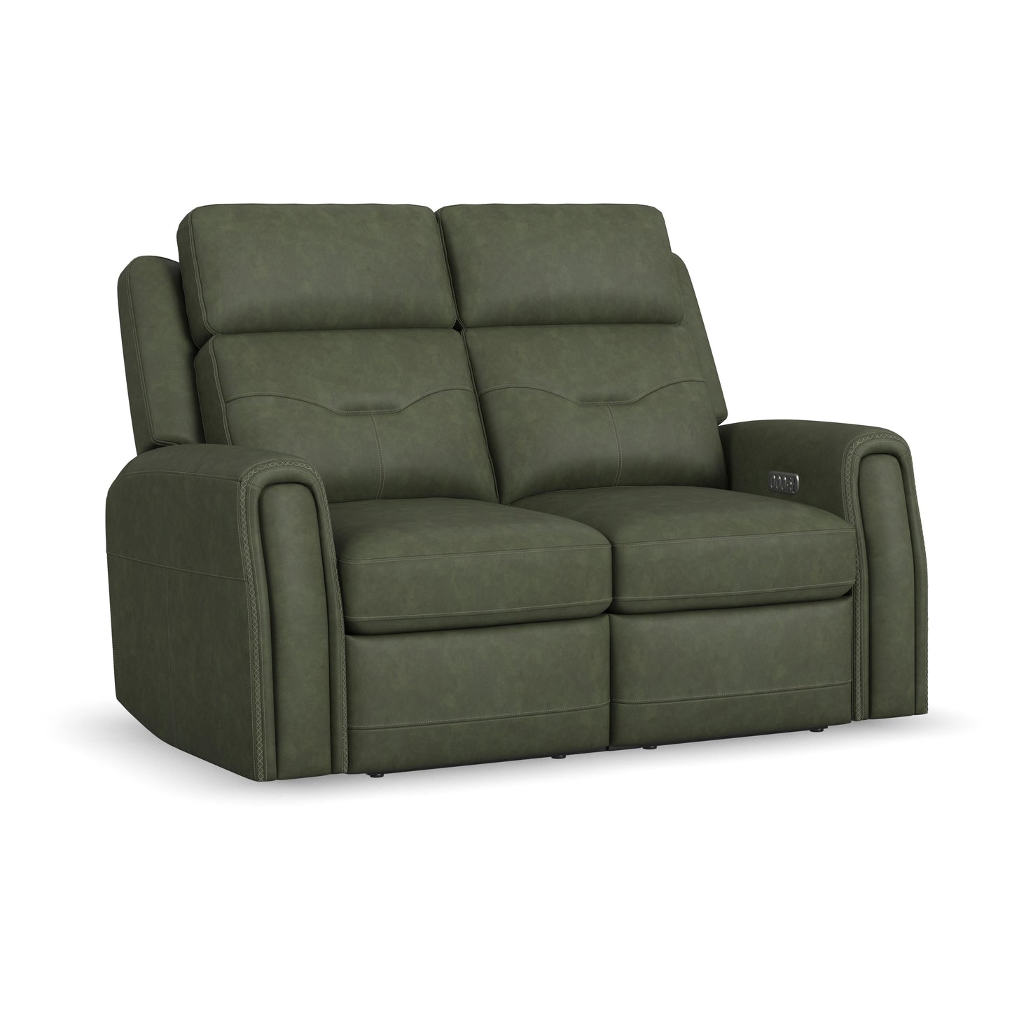 Flexsteel Felix Power Reclining Loveseat with Power Headrest, Lumbar, Heat & Massage