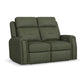 Flexsteel Felix Power Reclining Loveseat with Power Headrest, Lumbar, Heat & Massage