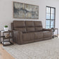 Flexsteel Carter Power Reclining Sofa with Console & Power Headrests & Lumbar